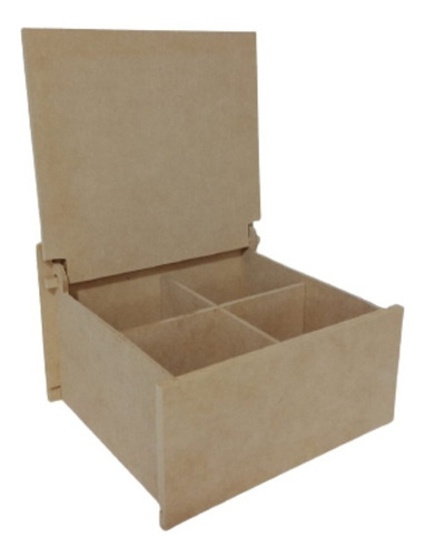 Caja De Te Tapa Cerrada X 4 Div Mdf 5,5mm