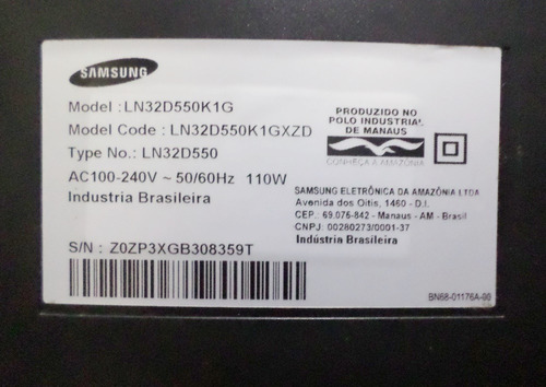 Tv Samsung 32 ( Defeito ) Não Faço Envio Desse Produto