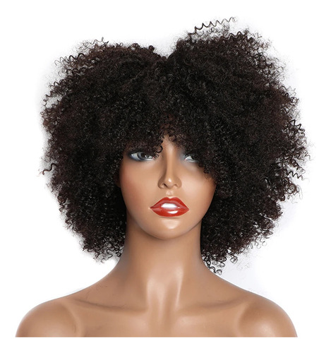 Perucas De Cabelo Humano Naturais Afro Kinky Culry 30 Cm