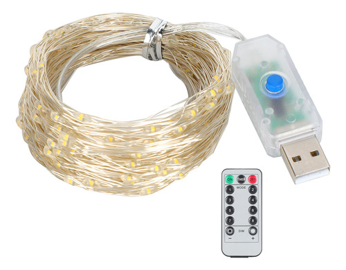 Cadena De Luces De 200 Led De Color Blanco Cálido