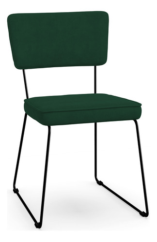 Cadeira Estofada Allana Suede Verde Musgo