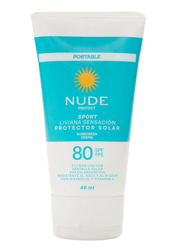 Protector Solar Nude Sensación Liviana Spf80 40ml Nude