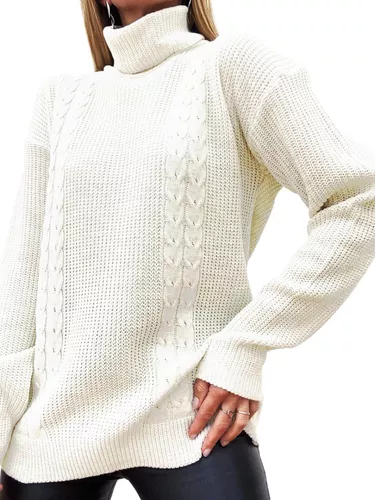 Sweater Mujer De Lana Con Trenzas Nueva Temporada