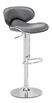 Imagen 5 de 9 de Banco Para Bar Modelo Fly - Gris Këssa Muebles