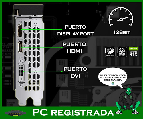 Imagen 3 de 8 de Placa De Video Nvidia Gigabyte Gaming Rtx 3050 8gb Pcreg