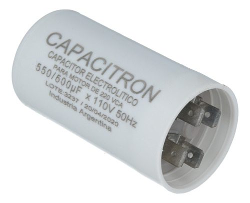 Capacitor De Arranque Para Motores 3 Hp 550/600 Mfd