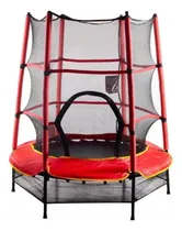 Comprar Trampolin Brincolin Saltarin Niños Rojo 140 Cmancho 50kg Max Lona De Salto Negro