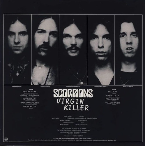 Scorpions - Virgin Killer, Paper Sleeve Japan Blu Spec Cd