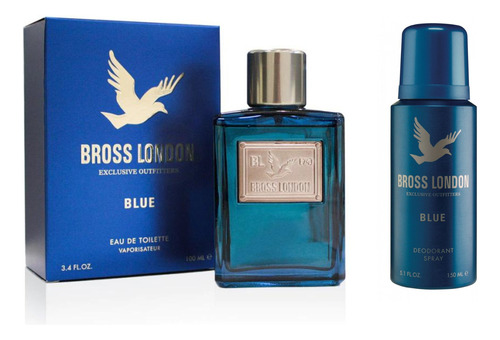 Kit Perfume Hombre Bross London Blue Edt 100ml + Deo 150ml 