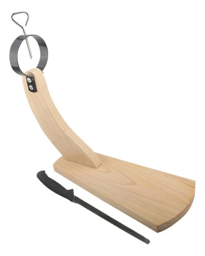 Taburete De Madera Con Cuchillo Para Cortar Jamón Y Patas De