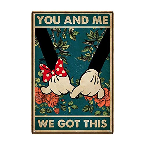 Mickey Minnie Tin Logo Old Fashioned Holding Hands You ...