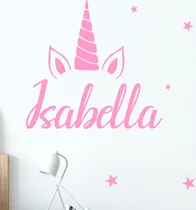 Comprar Vinilos Decorativos Infantiles Unicornio + Nombre Estrellas