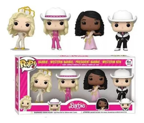 Muñecas Barbie Pop! Set 4 Figuras - Bootleg Funko (Usado)