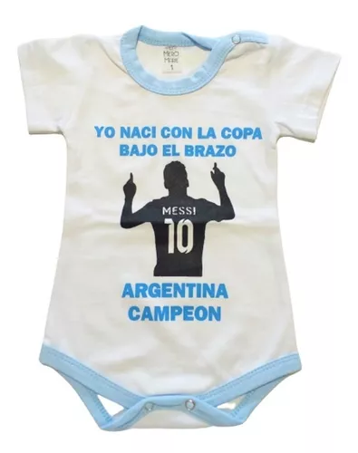 Entrelazamiento sensación comer Body Bebe Argentina Mundial Messi 10 Manga Corta Algodón