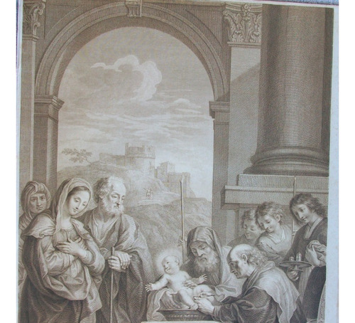 Grabado Antiguo De  Bartolozzi Publicado En Londres En 1765