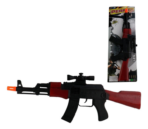 Rifle De Plástico 45cm C Som Brinquedo Divertido Police Set