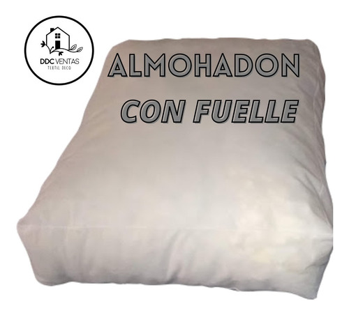 Almohadon Sillón C/ Fuelle De 60x60x15 Relleno Goma Espuma