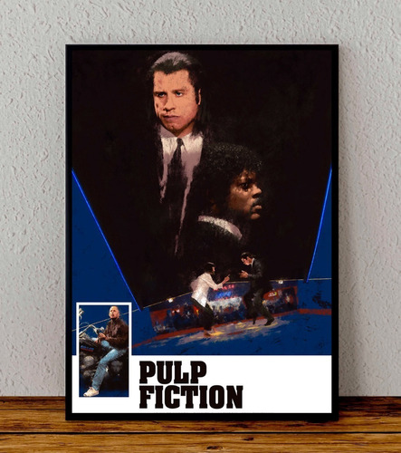 Cuadro 33x48 Poster Enmarcado Pulp Fiction Pelicula Tarantin