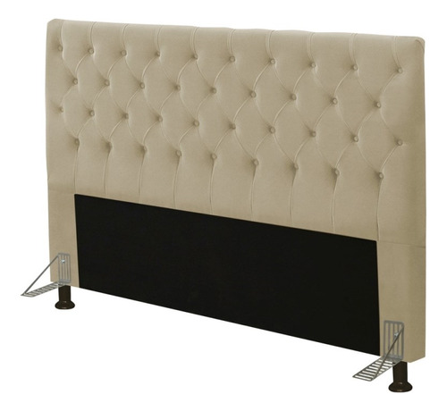 Cabeceira Para Cama Box Casal 160cm Queen Cristal Suede Bege