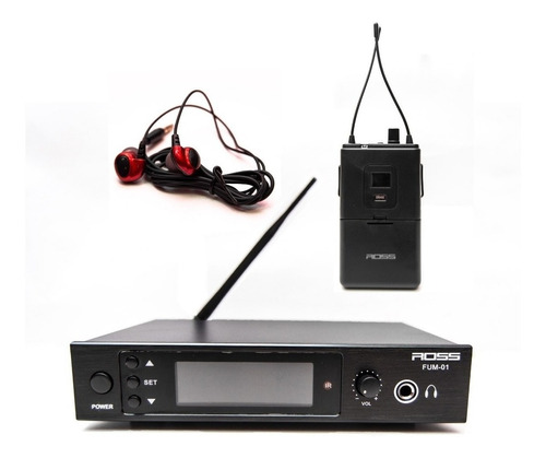 Sistema De Monitoreo Con Auriculares Ross Fum-001 Uhf Cuot