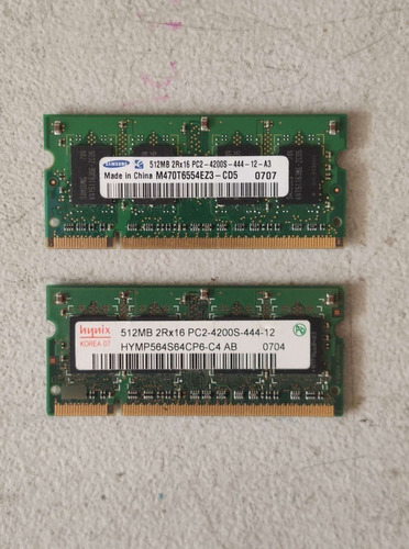 Memoria Ram Ddr2 512mb Pc2 - 4200s Sodimm Laptop
