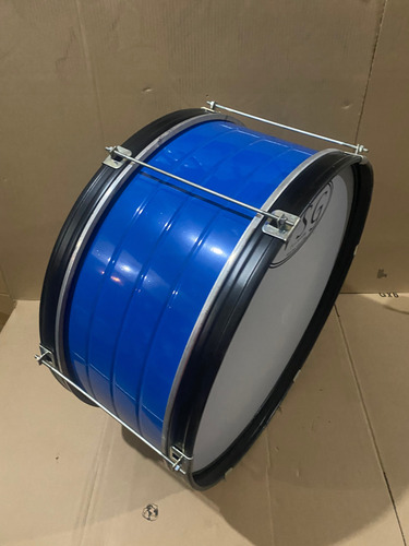Bombo De Murga 26 Pulgadas Metal Chapa Color 6 Tensores Azul