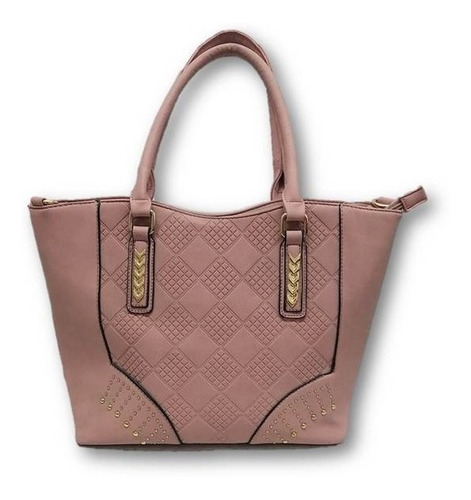 Imagen 1 de 5 de Bolso De Dama Tote Con Detalles Estampados Cuadros