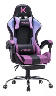 Silla Gamer Kuzler Morada Con Masajeador Lumbar