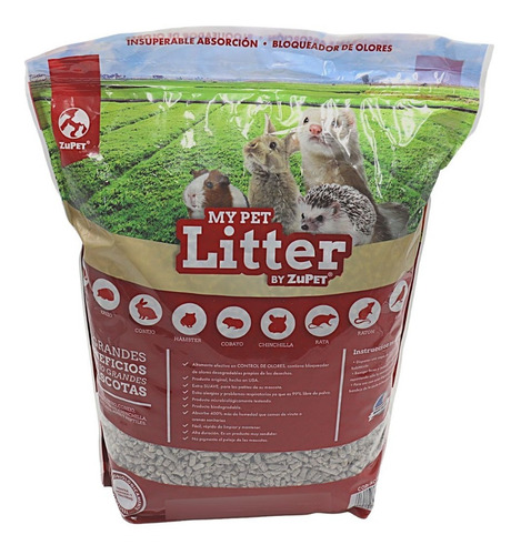 Imagen 2 de 6 de Sustrato De Papel 10l My Pet Litter Roedores/fauna Salud