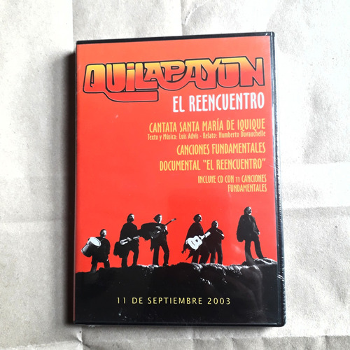 1 Dvd 1 Cd  Quilapayún  El Reencuentro  Cantata  Y Canciones