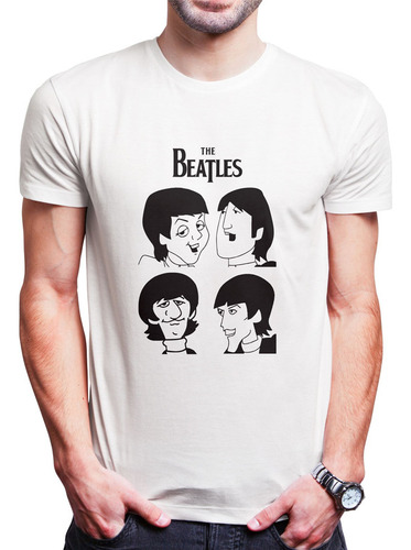 Polo Varon Caricatura The Beatles (d0148 Boleto.store)