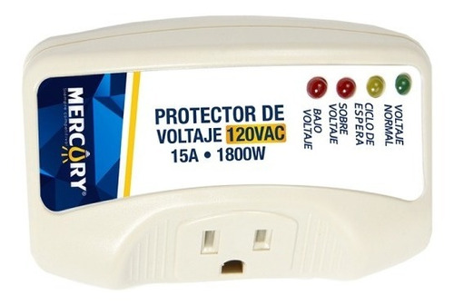 Protector De Voltaje Supresor De Picos 120v Para Nevera 15a Color Blanco