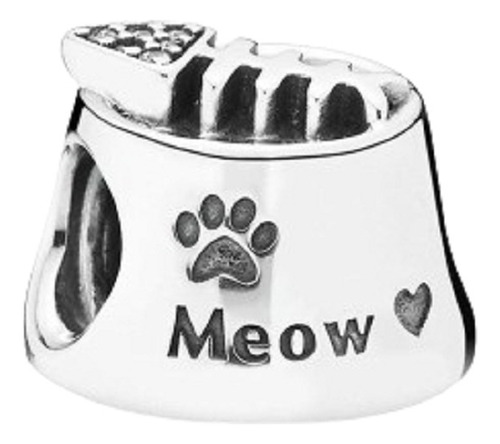 Dije Charms Plata 925 Compatible Pandor Modelo Meow