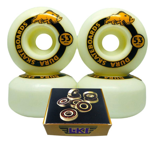 Roda Skate Street 53 Mm 101a + Rolamento Brinde