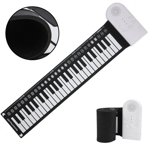 Imagen 6 de 10 de Teclado De Piano Eléctrico 49 Teclas Usb Plegable Portátil