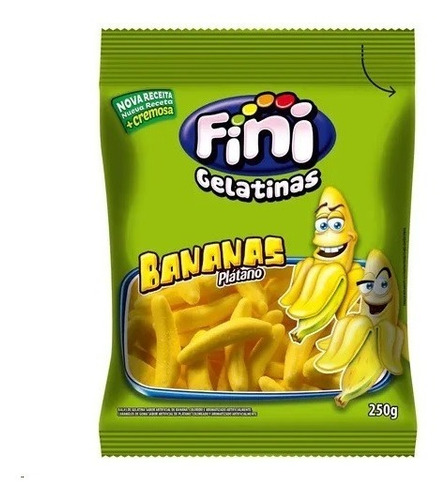 Bala Fini Bananas Sem Glúten 250 G
