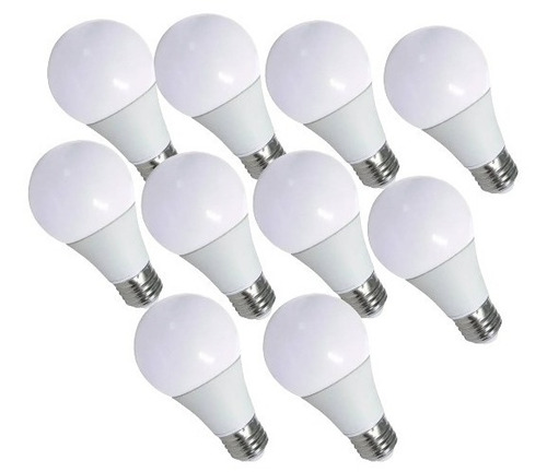 Kit 10 Piezas Foco Led Para Casa 3w Ahorradores Bombilla E27 Color De La Luz Blanco Frío