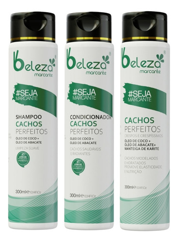 Kit Cachos Crespos Perfeitos Shampoo Condicionador Ativador