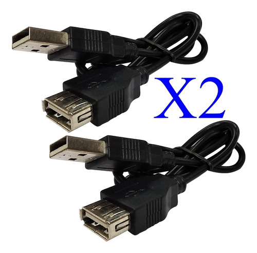 Cable Extensión Usb 2.0 Datos Y Carga 70cm Macho Hembra