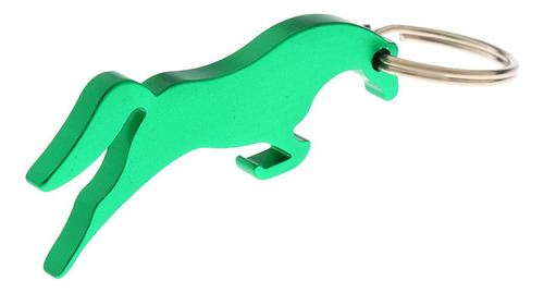 Stylish Horse Pattern Bottle Opener Keychain Bag Green