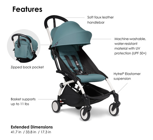 Cochecito Babyzen Yoyo² Aguamarina Compacto Y Ligero Con C