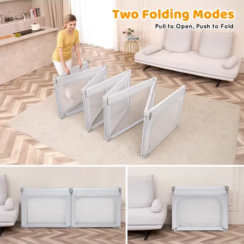 Corral Plegable Seguro Para Ninos Con Malla Transpirable