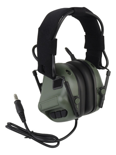 Auriculares Tacticos Con Microfono Orejeras Militares Gotcha Color Verde