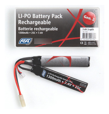 Bateria 7.4v 1300mah 25c Lipo Airsoft Asg Aventureros