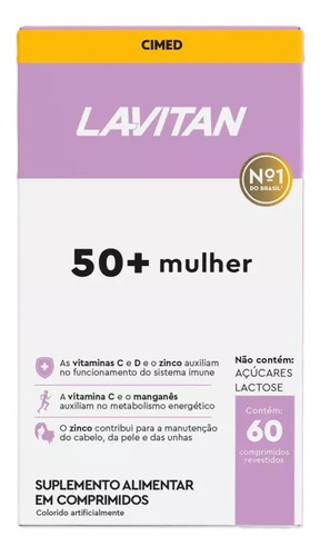 Lavitan 50+ Mulher Vitalidade 60 Comprimidos