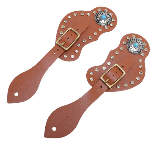 Set De 2 Botas Vaqueras Ecuestres Spur Straps