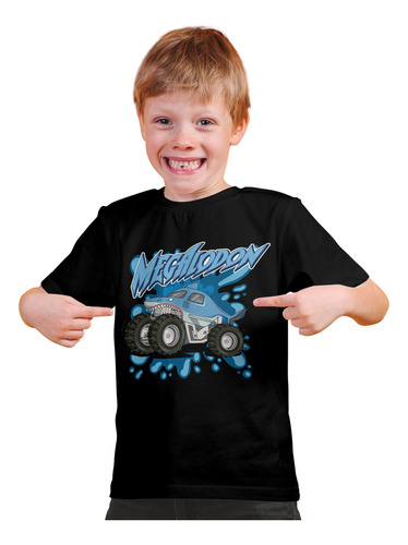 Remera Niño Monster Jam Algodón Jersey Peinado Premium