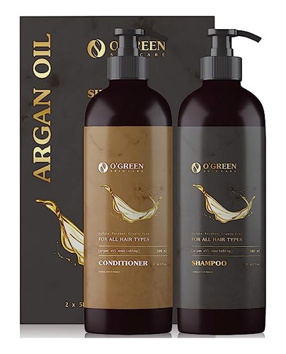 Ogreen Moroccan Argan Oil Shampoo And Conditioner Set - Kera