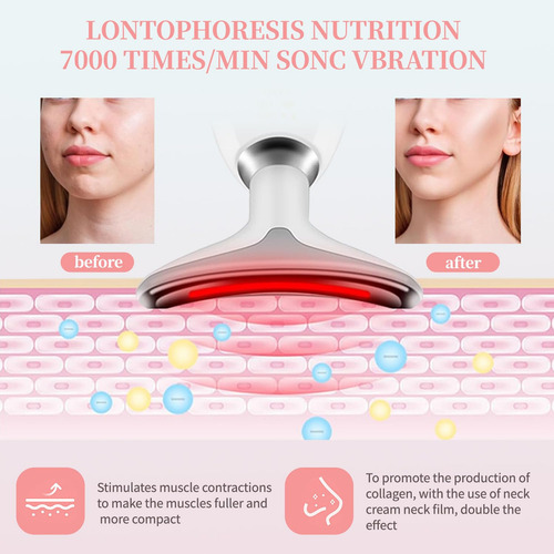Terapia De Luz Roja Para Cara Y Cuello, Varita Facial Led 7