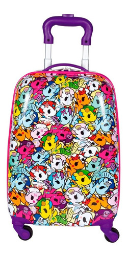 Imagem 2 de 10 de Kit Malinha Mala De Bordo Tokidoki Unicórnio 4 Rodinhas 360°